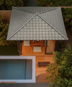 Chòi Gỗ Nhật Bản T28 - Gỗ Đốt Đen Tatami Cạnh Hồ, Gỗ Thông