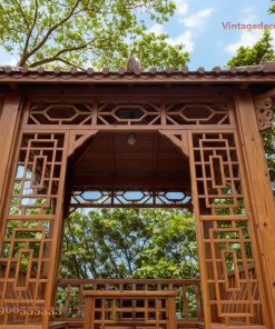 Chòi Gỗ Sân Vườn T14 - Vách Chạm Ô Kỷ Hà Á Đông, Gỗ Thông