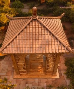Chòi Gỗ Sân Vườn T14 - Vách Chạm Ô Kỷ Hà Á Đông, Gỗ Thông