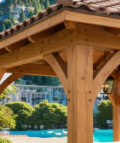 Chòi Gỗ Sân Vườn T18 - Khung Kèo Lộ Thiên Kiểu Âu, Gỗ Thông
