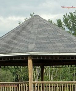 Chòi Gỗ Sân Vườn T65 - Bát Giác Lan Can Gỗ Mái Bitum, Gỗ Thông