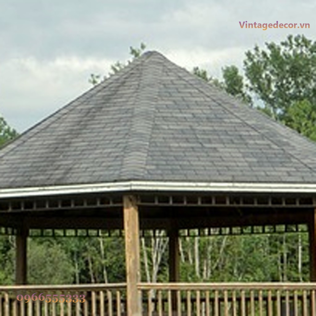 Chòi Gỗ Sân Vườn T65 - Bát Giác Lan Can Gỗ Mái Bitum, Gỗ Thông Chòi Gỗ Sân Vườn T65 - Bát Giác Lan Can Gỗ Mái Bitum, Gỗ Thông