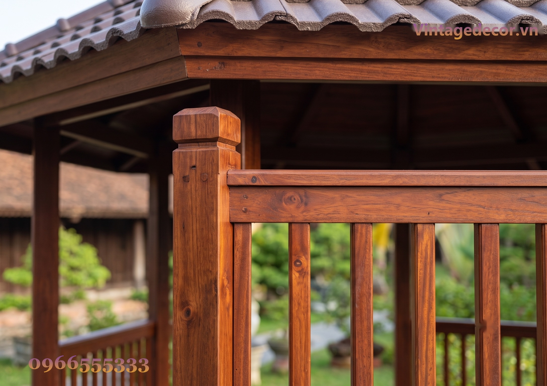 Chòi Gỗ Sân Vườn T64 - Lục Giác Sàn Nâng Bậc Tam Cấp, Gỗ Thông Chòi Gỗ Sân Vườn T64 - Lục Giác Sàn Nâng Bậc Tam Cấp, Gỗ Thông