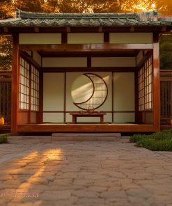 Chòi Trà Thất Nhật T25 - Cửa Sổ Trăng Khuyết Tatami, Gỗ Thông