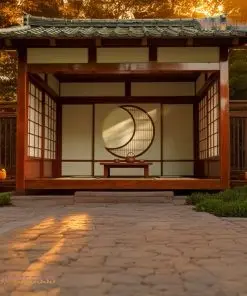 Chòi Trà Thất Nhật T25 - Cửa Sổ Trăng Khuyết Tatami, Gỗ Thông