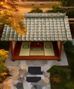 Chòi Trà Thất Nhật T25 - Cửa Sổ Trăng Khuyết Tatami, Gỗ Thông