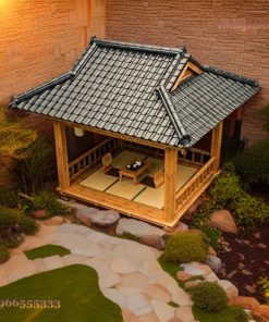 Chòi Trà Thất Nhật T47 - Sàn Tatami Bàn Trà Thấp, Gỗ Thông