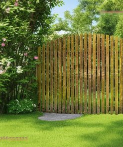 Cổng Gỗ Sân Vườn C39 - Nan Đứng Đầu Vòm Cong, Gỗ Thông