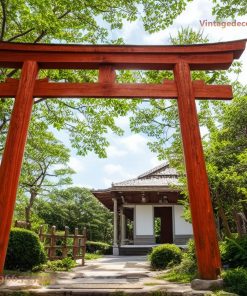 Cổng Torii Nhật Bản C11 - Trụ Sơn Đỏ Sân Vườn, Gỗ Thông