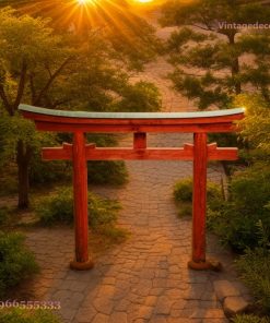 Cổng Torii Nhật Bản C11 - Trụ Sơn Đỏ Sân Vườn, Gỗ Thông