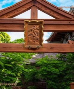 Cổng Torii Nhật Bản C12 - Phù Điêu Chạm Mạ Vàng, Gỗ Thông