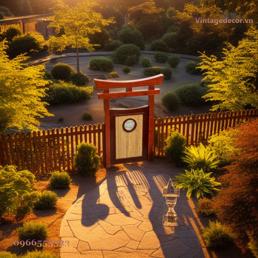 Cổng Torii Nhật Bản C24 - Cánh Nan Tre Ô Tròn Chạm, Gỗ Thông Cổng Torii Nhật Bản C24 - Cánh Nan Tre Ô Tròn Chạm, Gỗ Thông