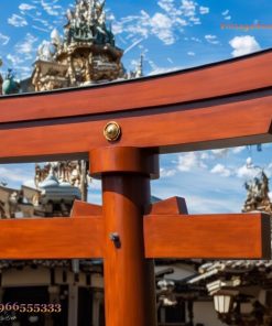 Cổng Torii Nhật Bản C28 - Trụ Tròn Chân Chống Xiên, Gỗ Thông