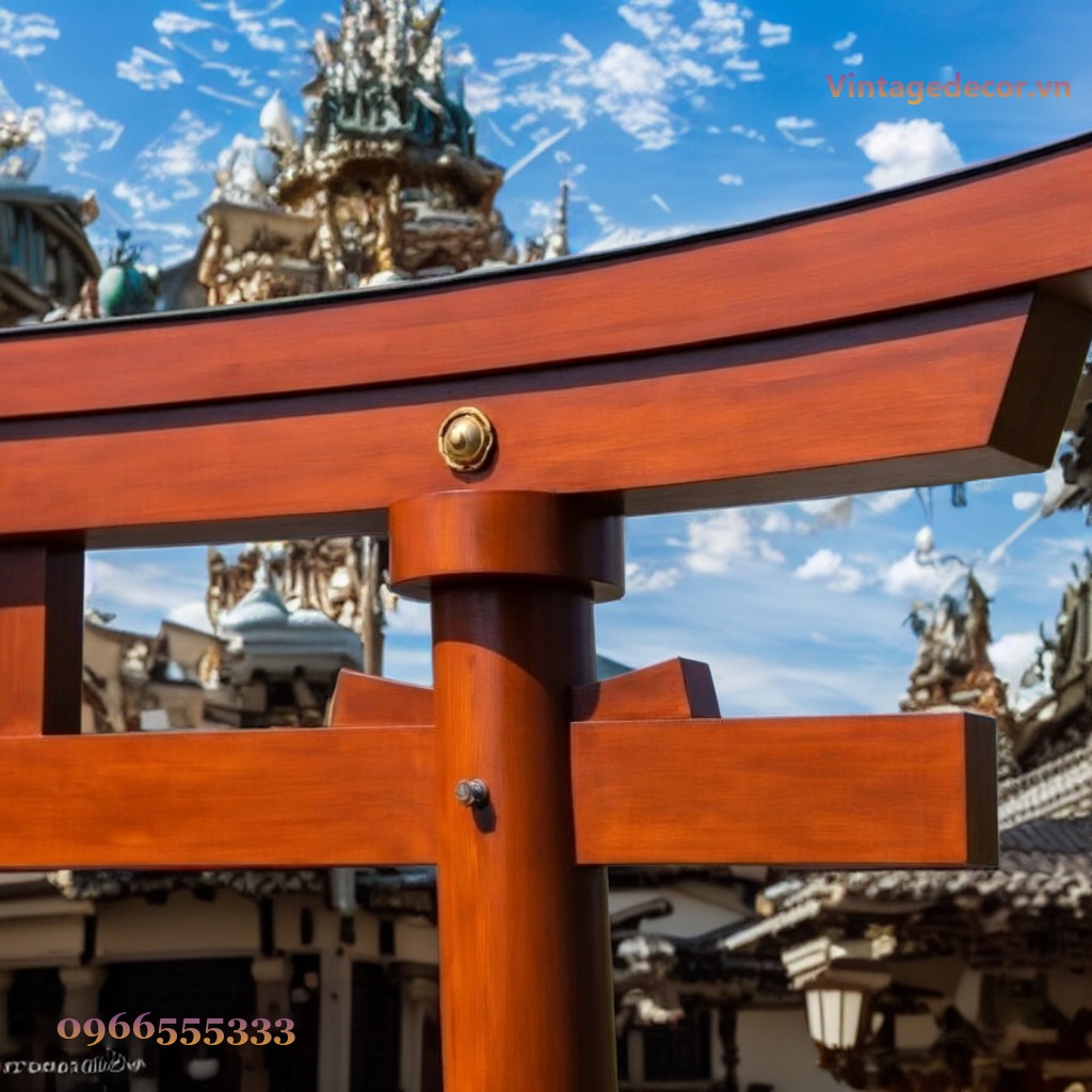Cổng Torii Nhật Bản C28 - Trụ Tròn Chân Chống Xiên, Gỗ Thông Cổng Torii Nhật Bản C28 - Trụ Tròn Chân Chống Xiên, Gỗ Thông