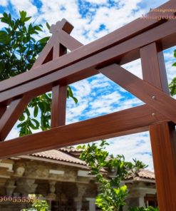 Cổng Torii Nhật Bản C33 - Khung Kèo Chữ A Chống Xiên, Gỗ Thông