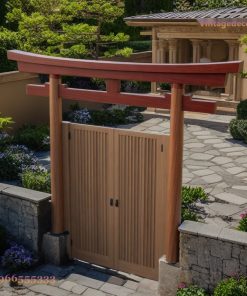 Cổng Torii Nhật Bản C35 - Hai Cánh Nan Đứng Cao, Gỗ Thông