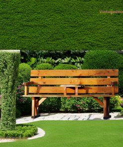 Ghế Băng Ngoài Trời BG18 - Tựa Lưng Ván Ngang Chân Chữ X, Gỗ Thông