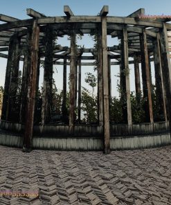 Giàn Hoa Pergola P13 - Khung Tròn Bao Quanh Bồn Cây, Gỗ Thông