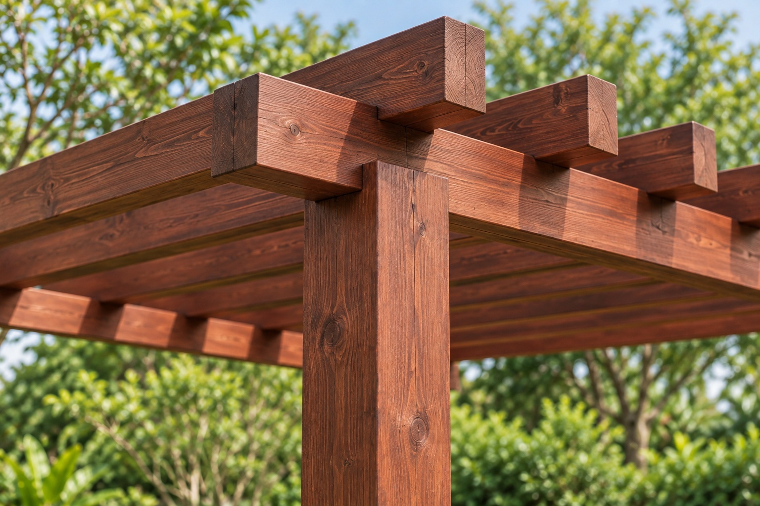 Giàn Hoa Pergola P14 - Khung Vuông Bốn Cột Sàn Gỗ Nâng, Gỗ Thông Giàn Hoa Pergola P14 - Khung Vuông Bốn Cột Sàn Gỗ Nâng, Gỗ Thông