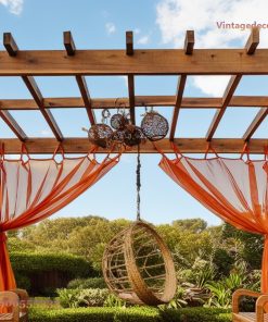 Giàn Hoa Pergola P19 - Khung Mở Rèm Voan Ghế Treo, Gỗ Thông