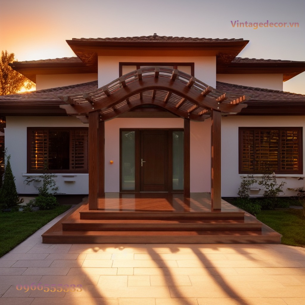 Giàn Hoa Pergola P8 - Khung Vòm Cong Lượn Sóng, Gỗ Thông Giàn Hoa Pergola P8 - Khung Vòm Cong Lượn Sóng, Gỗ Thông