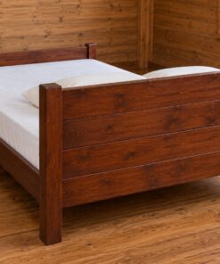 Giường Gỗ Thông GN11 - Đầu Và Đuôi Giường Ván Ngang Bằng Nhau, Gỗ Thông