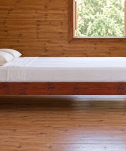 Giường Gỗ Thông GN12 - Đầu Giường Đỉnh Cong Vòm, Gỗ Thông