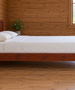 Giường Gỗ Thông GN9 - Đầu Giường Chia Ba Ô Ván Chìm, Gỗ Thông