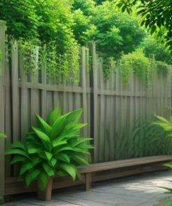 Hàng rào gỗ ngoài trời, hình minh họa