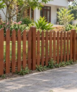 Hàng Rào Gỗ Sân Vườn HR1 - Nan Đứng Đầu Vát Nhọn, Gỗ Thông