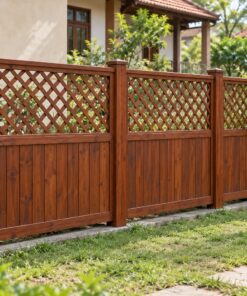 Hàng Rào Gỗ Sân Vườn HR3 - Mắt Cáo Ô Vuông Cho Cây Leo, Gỗ Thông