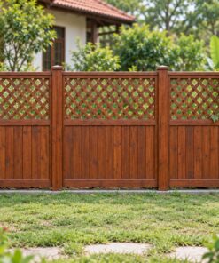 Hàng Rào Gỗ Sân Vườn HR3 - Mắt Cáo Ô Vuông Cho Cây Leo, Gỗ Thông