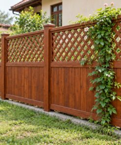 Hàng Rào Gỗ Sân Vườn HR3 - Mắt Cáo Ô Vuông Cho Cây Leo, Gỗ Thông