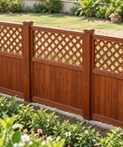 Hàng Rào Gỗ Sân Vườn HR3 - Mắt Cáo Ô Vuông Cho Cây Leo, Gỗ Thông