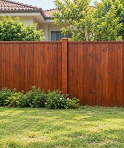 Hàng Rào Gỗ Sân Vườn HR4 - Ván Khít Cao Kín Có Nẹp Mũ, Gỗ Thông