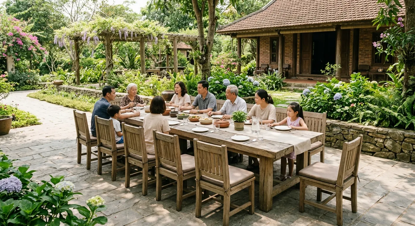 Kích Thước Bàn Ghế Ngoài Trời Theo Số Người Ngồi
