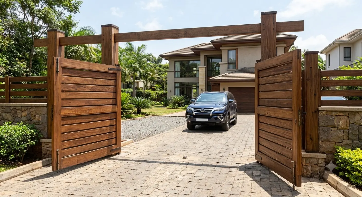 Kích Thước Cổng Gỗ Chuẩn Theo Phong Thủy Và Loại Xe