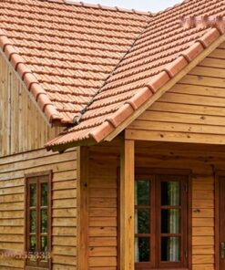 Nhà Gỗ Bungalow B15 - Gác Lửng Cửa Vòm Mái Ngói, Gỗ Thông