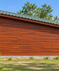 Nhà Gỗ Bungalow B20 - Mái Lệch Một Dốc Cửa Sổ Dải Cao, Gỗ Thông