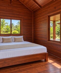 Nhà Gỗ Bungalow B21 - Hai Khối Nối Bằng Hiên Có Mái, Gỗ Thông