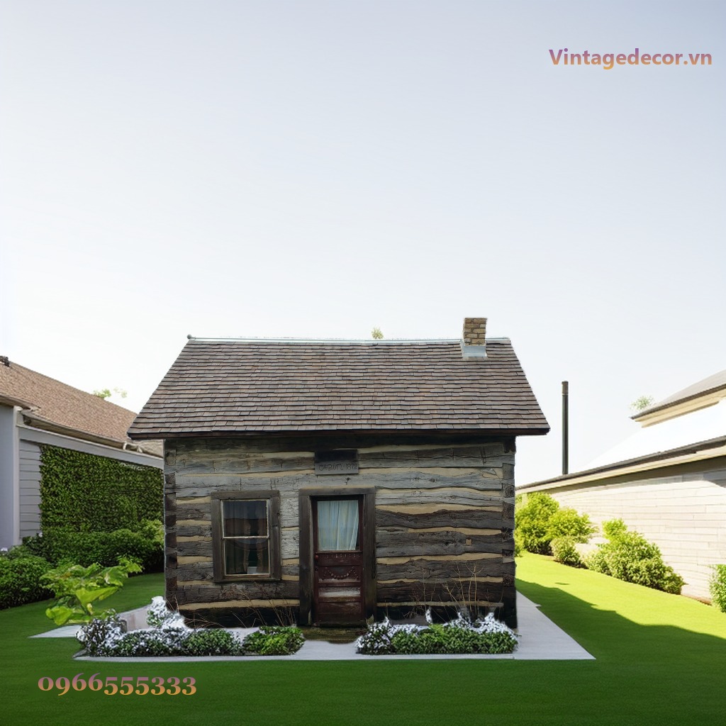 Nhà Gỗ Bungalow B9 - Cabin Gỗ Súc Cổ Điển Mái Ngói Bitum, Gỗ Thông Nhà Gỗ Bungalow B9 - Cabin Gỗ Súc Cổ Điển Mái Ngói Bitum, Gỗ Thông