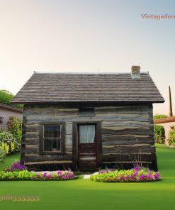 Nhà Gỗ Bungalow B9 - Cabin Gỗ Súc Cổ Điển Mái Ngói Bitum, Gỗ Thông