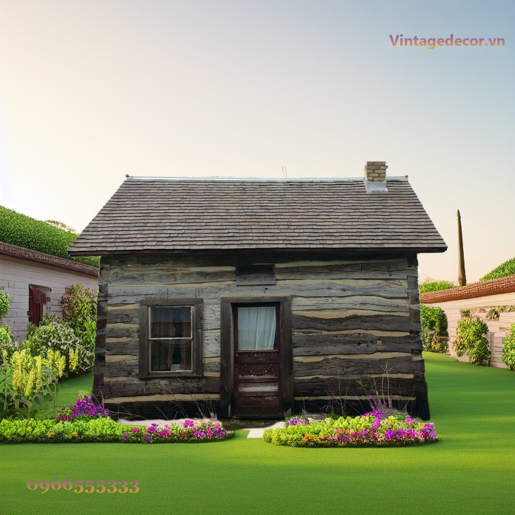 Nhà Gỗ Bungalow B9 - Cabin Gỗ Súc Cổ Điển Mái Ngói Bitum, Gỗ Thông Nhà Gỗ Bungalow B9 - Cabin Gỗ Súc Cổ Điển Mái Ngói Bitum, Gỗ Thông