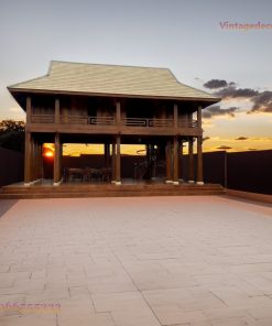 Nhà Gỗ Homestay S11 - Nhà Sàn Hai Tầng Lan Can Chạm, Gỗ Thông
