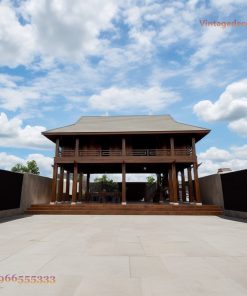 Nhà Gỗ Homestay S11 - Nhà Sàn Hai Tầng Lan Can Chạm, Gỗ Thông