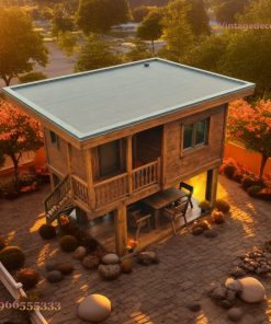 Nhà Gỗ Homestay S12 - Nhà Sàn Gầm Thoáng Mái Lệch, Gỗ Thông