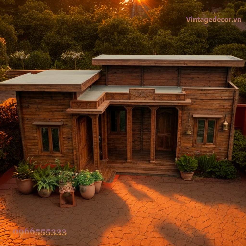 Nhà Gỗ Homestay S17 - Mái Bằng Cột Hiên View Đồi, Gỗ Thông Nhà Gỗ Homestay S17 - Mái Bằng Cột Hiên View Đồi, Gỗ Thông
