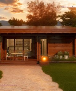 Nhà Gỗ Homestay S18 - Tiny House Kính Lớn Sân Cỏ, Gỗ Thông