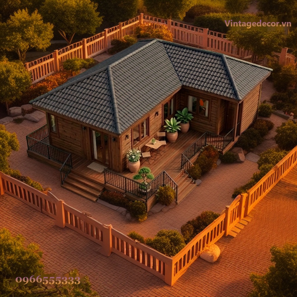 Nhà Gỗ Homestay S19 - Hiên Lan Can Sắt Sân Vườn, Gỗ Thông Nhà Gỗ Homestay S19 - Hiên Lan Can Sắt Sân Vườn, Gỗ Thông