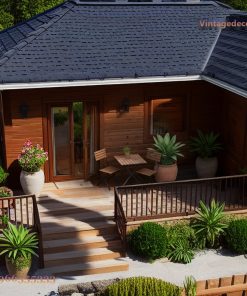 Nhà Gỗ Homestay S19 - Hiên Lan Can Sắt Sân Vườn, Gỗ Thông